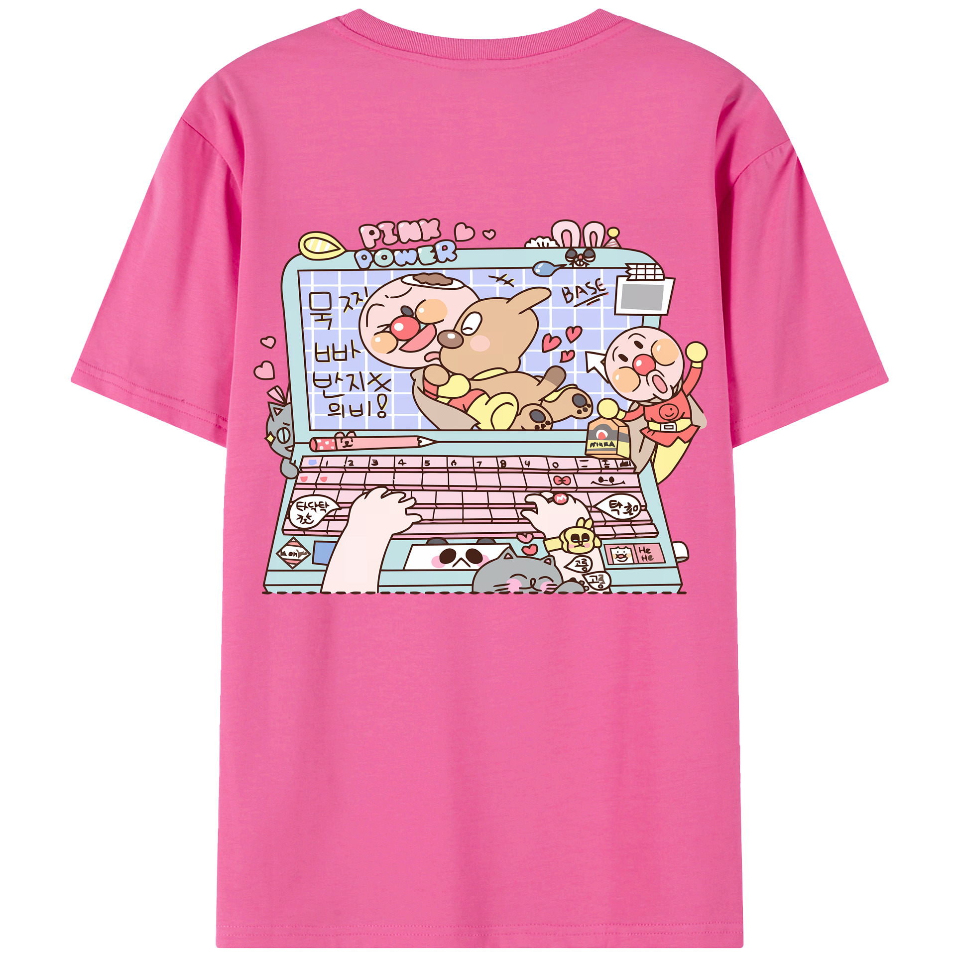 （画像用） アンパンマン Anpanman レディース半袖Tシャツ(バックプリント)